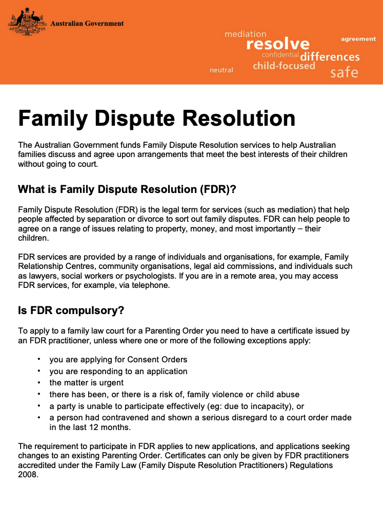 Family Dispute Resolution (English language version) cover image