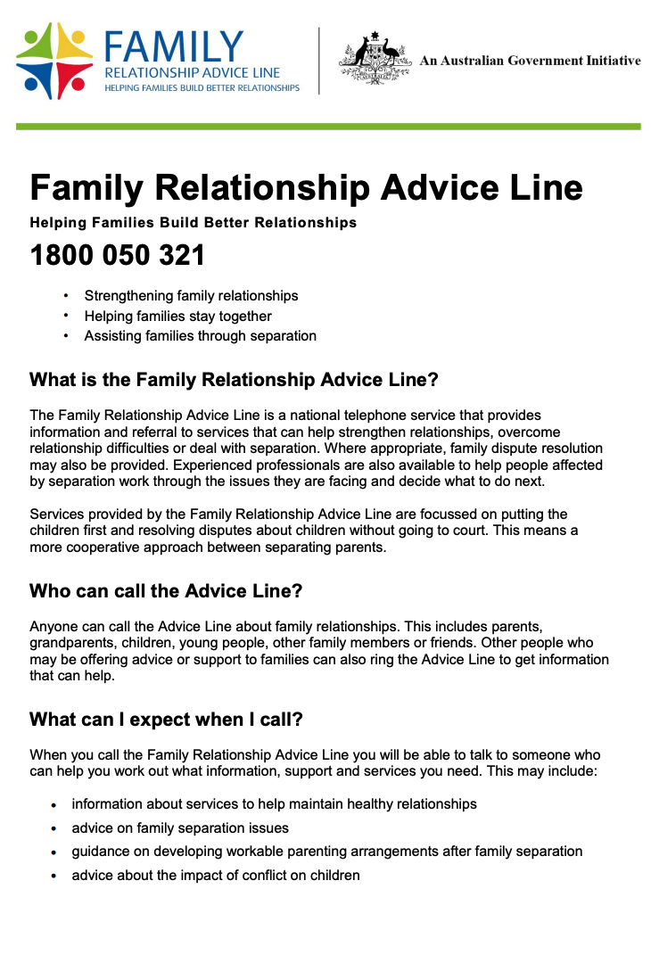 Family Relationships Advice Line (English language version) cover image