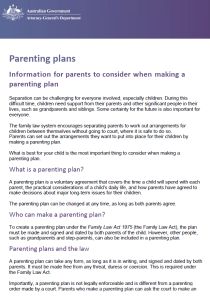 Parenting Plans (English language version) cover image